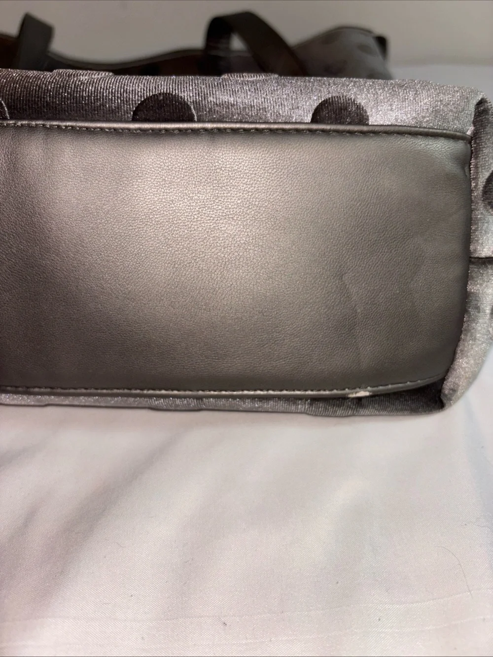 kate spade Metallic Gray Polka Dot Tote